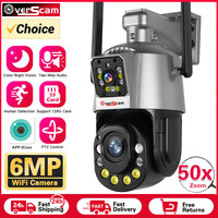50X Optical Zoom 6MP WIFI Camera Outdoor Support ONVIF WiFi IP security Camera Color Humanoid Detection waterproof Dual Lens