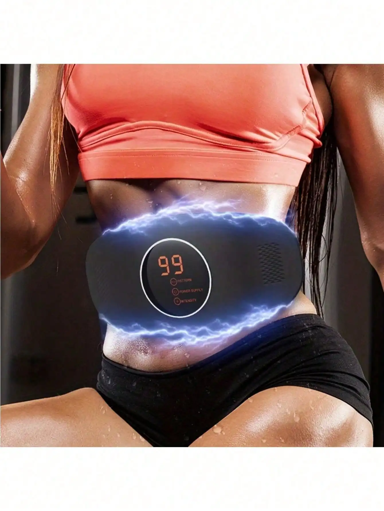 1PC Portable Electric Waist Massager For Abdominal Fitness Training - For Waist, Arms, Hips, Legs And Total Body Exercise