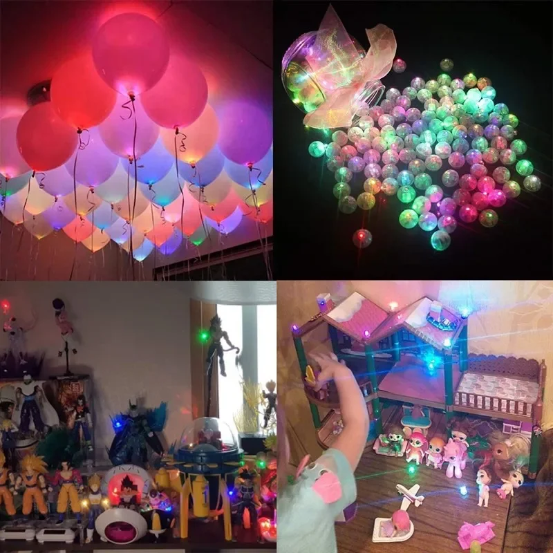 50-10Pcs Tumbler Small Round Ball Light Balloon LED Flash Luminous Lamps Lantern Light for Wedding Party Birthday Decoration image 5