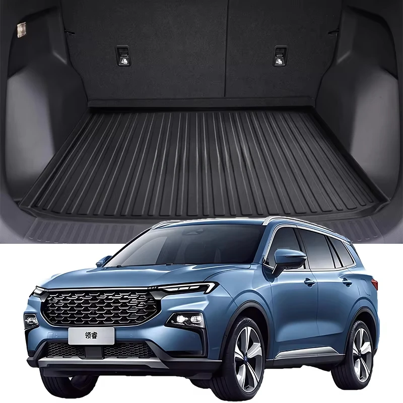 Upgrade TPE Car Rear Trunk Mats Storage Pads Cargo Tray Dustproof Waterproof Protecion Cushion For Ford Equator Sport 2022-2024