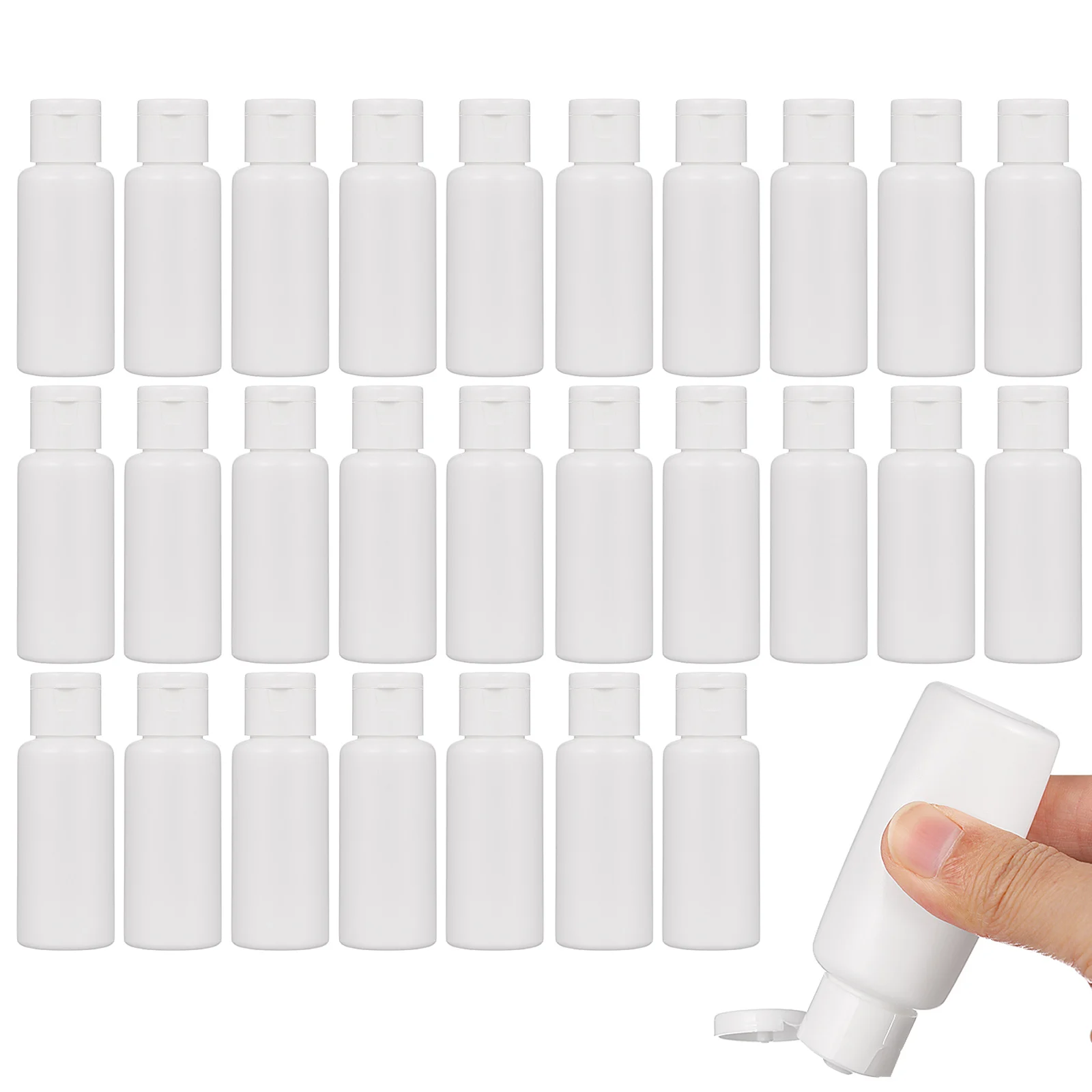 

30Pcs Travel Size Lotion Bottles 30Ml Refillable Plastic Dispensers Smooth Surface for Shampoo Body Wash on Trip