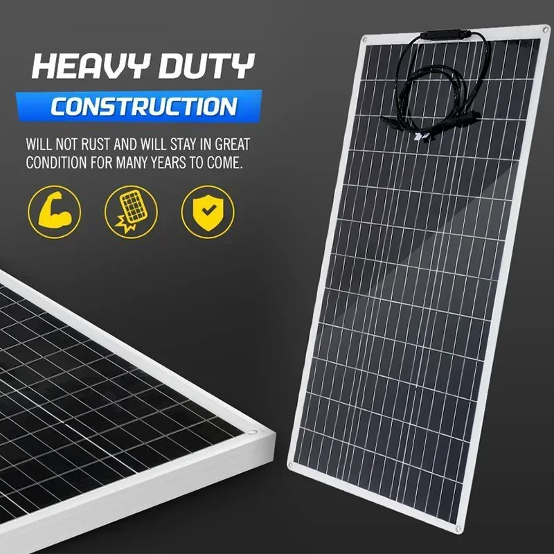 600w 300w Flexible Solar Panel for 12v Solar Cell Battery Charger Kit Photovoltaic System for Car Boats Marine Motorhome Vans