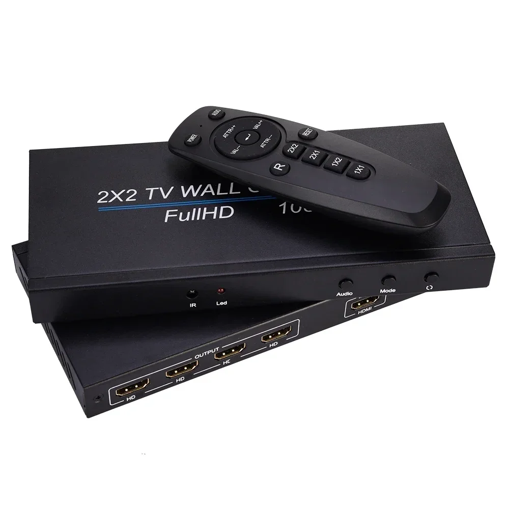 1080p 2x2 TV Video Wall Controller Multi Screen Stitching Processor Splicer 2x1 3x1 1x3 1x2 4x1 1x4 4 TV Splicer Box for PS4 TV