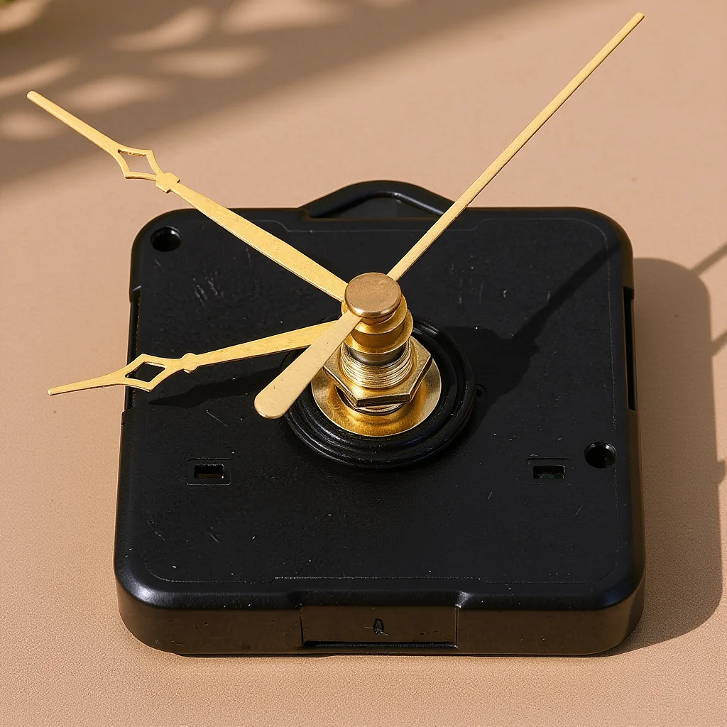 

Clock Replacement Mechanism 12-15cm Quartz Movement with Gold Seconds DIY Craft Clock Kit Silent Long Shaft Design