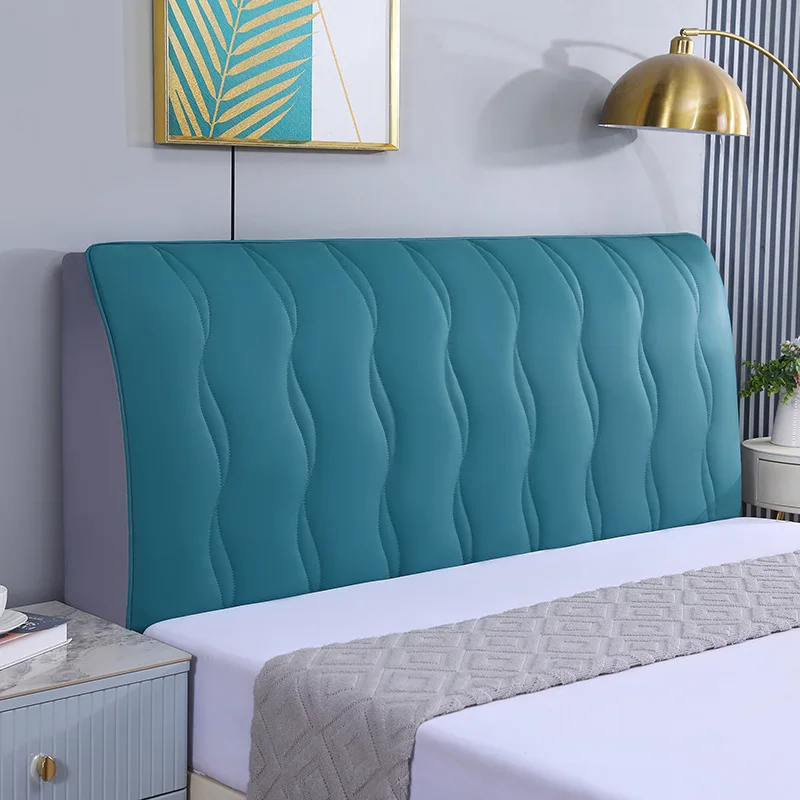Ripple Warm Bed Headboard Cover Thickened Quilted Bed Spread Backrest Anti-collision Universal Headboard Protective Cover