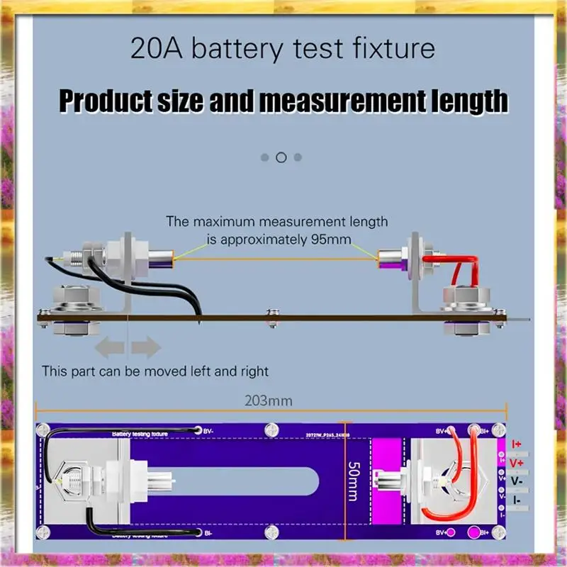 

【AB07 Цена 】Новая подставка для тестирования батареи на 20 А с 4 ржавчинами 18650, тестер внутреннего сопротивления, приспособление, измеритель тока и напряжения, обнаружение