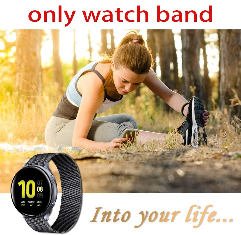 20mm 22mm magnetic strap For Samsung Active 2 40/44mm Gear S3 bracelet Huawei GT/GT2/2e Galaxy watch 4/4 Classic 3 45/42mm band