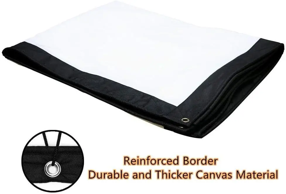 200インチポータブルプロジェクタースクリーン、16:9折りたたみ式HD屋外映画スクリーン、ホームシアター、キャンプ、パーティー用