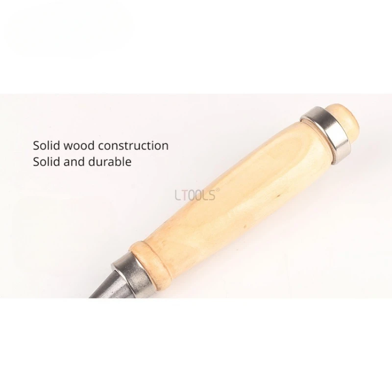 Woodworking Outer Edge Semi-circular Chisel Wooden Handle Grooving Chisel Trenching Multifunctional Woodworking DIY Carving Tool