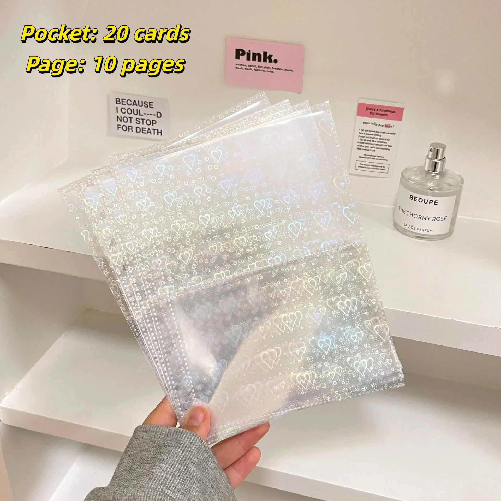 10 Stück ultraklare K-Pop-Kartenhüllen, Binder, Fotokarten, Fotoalbum, Innenseite für Postkarten, Filme, Spielkarten, Fotokartenschutz