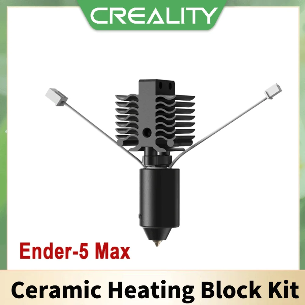 

Creality Ender-5 Max Ceramic Heating Block Kit Quick-swap Nozzle 0.4mm Nozzle 300°C High Temperature High Flow Printing