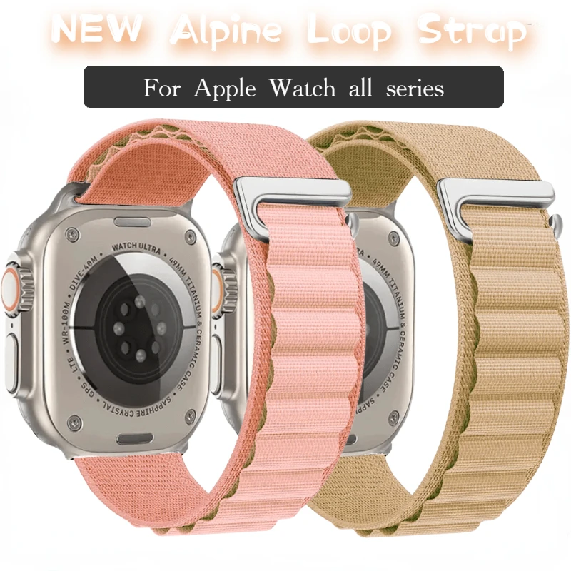 

Alpine Loop Strap For Apple Watch Ultra/2 49mm 10 42mm 46mm 9 8 7 45mm 41mm Nylon Bracelet iWatch 6 5 4 3 SE 44mm 40mm 42mm Belt