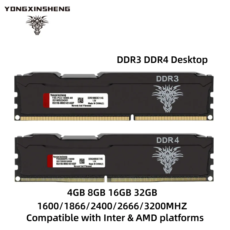 DDR4 LPX RAM 4GB 8GB DIMM RAM Stick 2133 2400 2666vMHz 288 PIN memoria RAM de escritorio PC4-17000 19200 21300