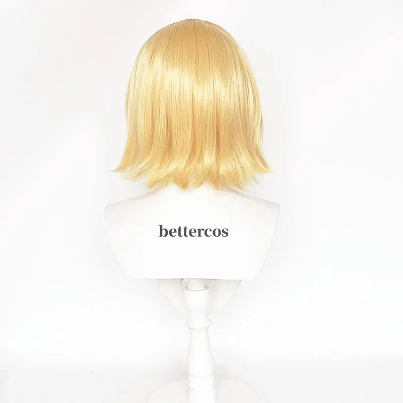 Candy 2025High Quality Rin Len Short Blond Heat Resistant Synthetci Hair Anime Cosplay Wigs + Track + Wig Cap