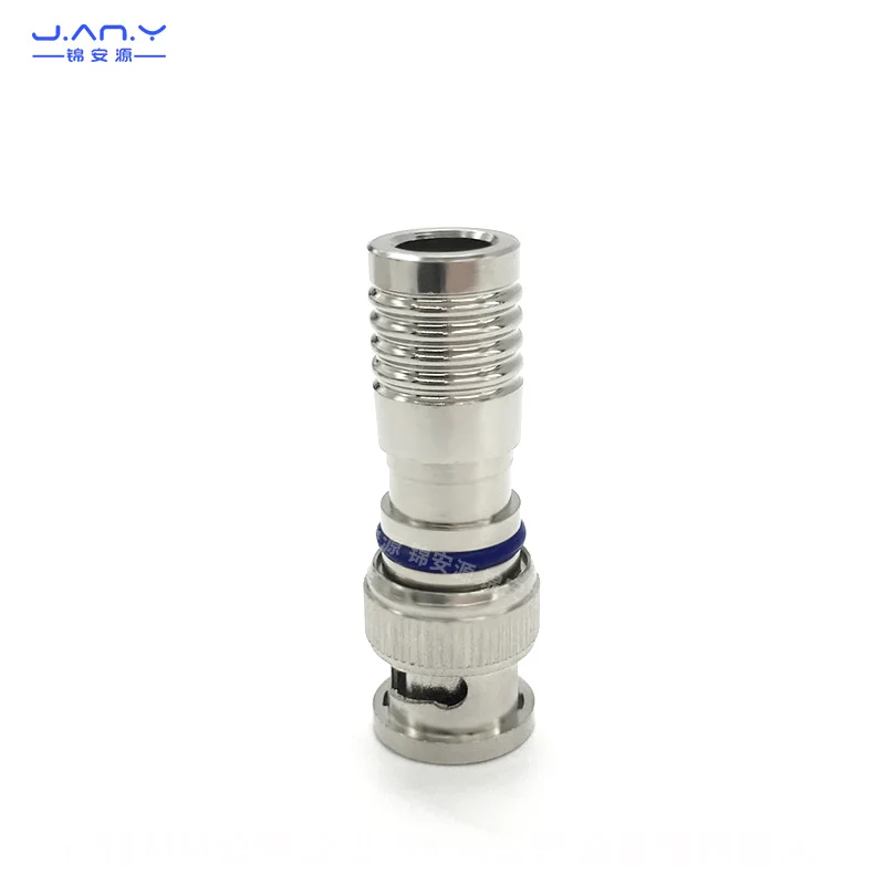 Extruded pure copper BNC joint welding free Q9 head compression plug audio and video coaxial extrusion head RG59