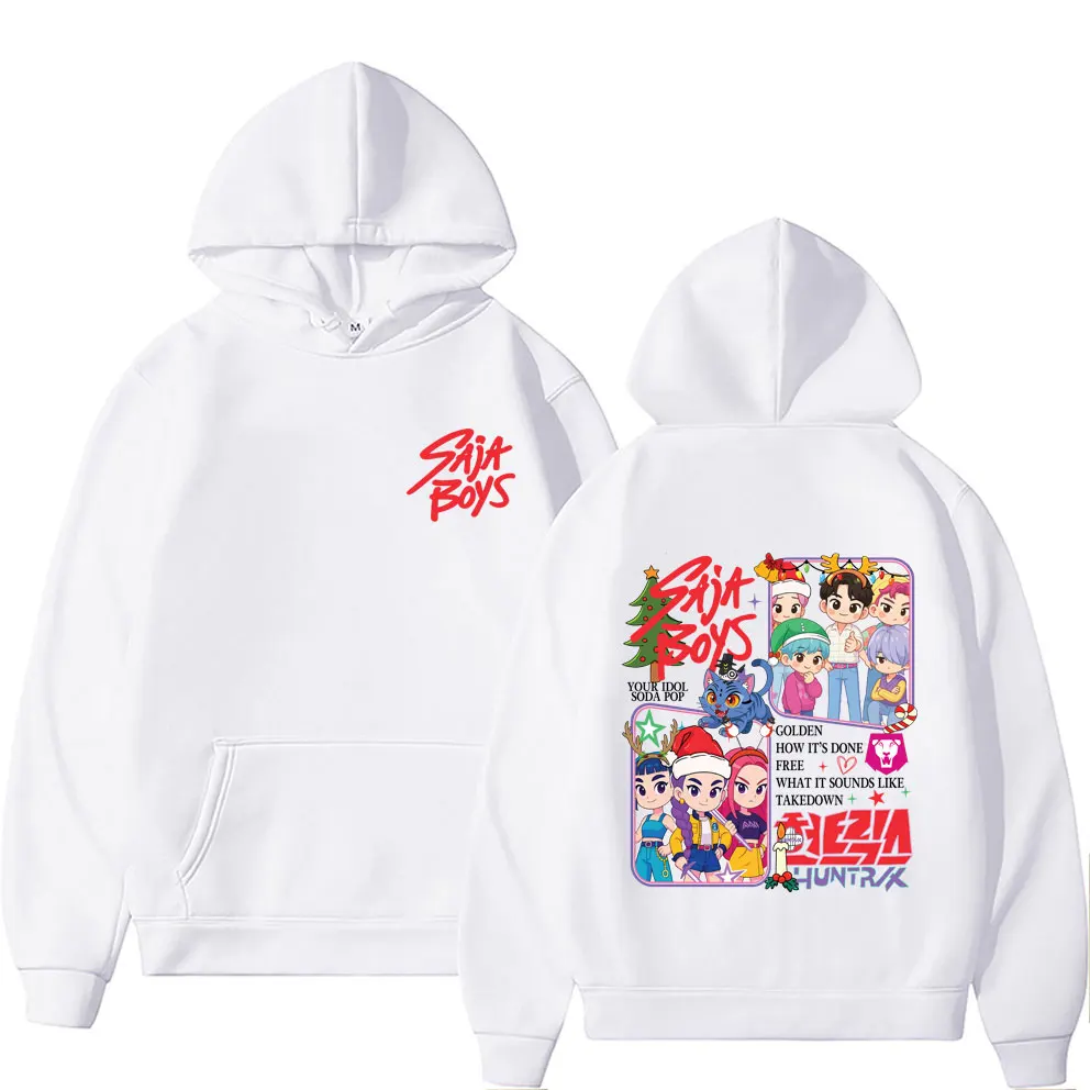 Kpop شيطان الصيادين ساجا بنين رومي ميرا زوي ديربي النمر هوديي الذكور خمر الصوف كنزة صوفية قطنية صوف الرجال النساء عيد الميلاد هوديس #5