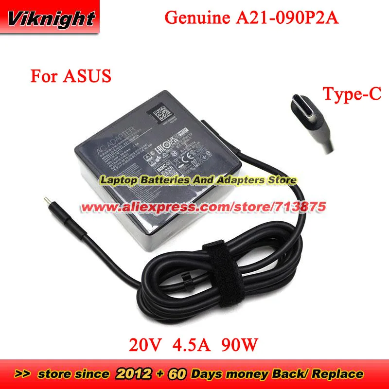 Genuine A21-090P2A Adapter ADP-90RE B 20V 4.5A 90W Type-C for ASUS ZENBOOK 14X OLED UX5400ZF UX5400ZB UX5401ZAS M5402RA S5402Z