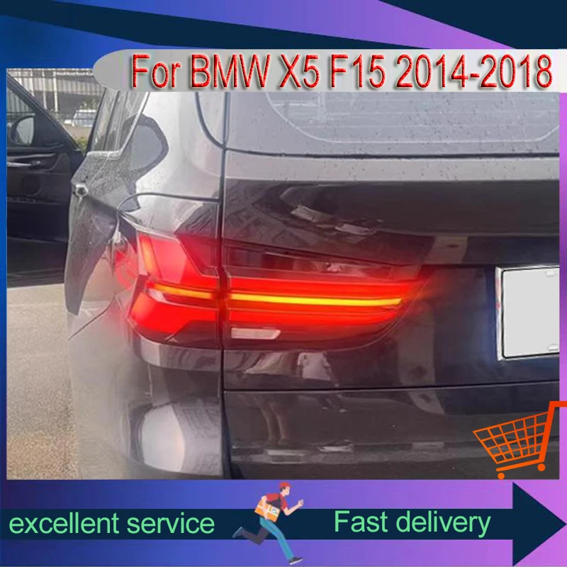 

Car Styling For BMW X5 F15 2014-2018 Rear DRL Tail Lamp LED Brake Turn Signal Taillights Auto Daytime running lights Accessories