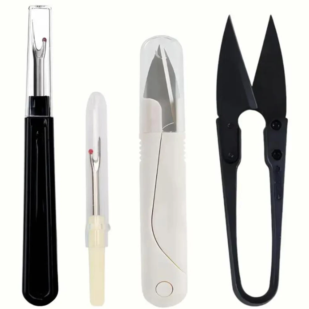 4Pcs Seam Ripper Thread Cutter Remover Kit Unpicker &Seam Ripper&Thread Cutter Scissor for Sewing Stitch Ripper Needlework Craft
