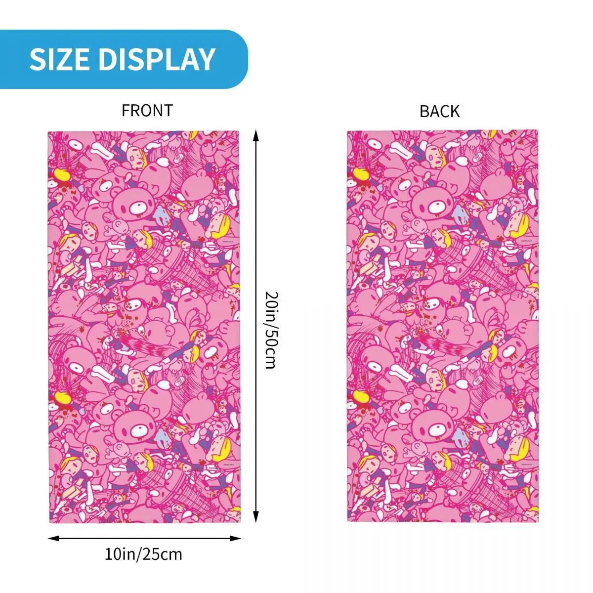 Cartoon Gloomy Bear Bandana Neck Warmer Women Men Winter Hiking Ski Scarf Gaiter Face Cover