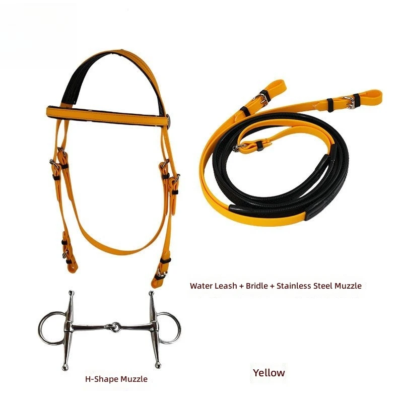 Water reins Anti-slip and anti-freeze stainless steel bits PVC water reins bridle bridle wild ride teaching tourists