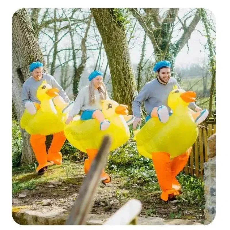 

Cosplay Inflatable Duck Costume, Funny Stage Performances for Holiday Parties, Cosplay Dolls, Cycling Inflatable Duck Costume