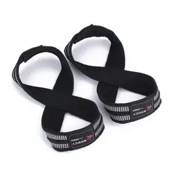 1 Pair Figure 8 Weight Lifting Straps DeadLift Wrist Strap For Pull-ups Horizontal Bar Powerlifting Gym Fitness Bodybuilding