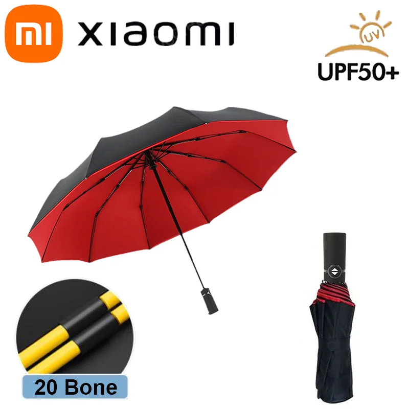 

Xiaomi Windproof Umbrella Strong 24 Bone Reinforced Automatic Folding Umbrella Large Buckle Handle Wind/Water/Sun Resistant 2025