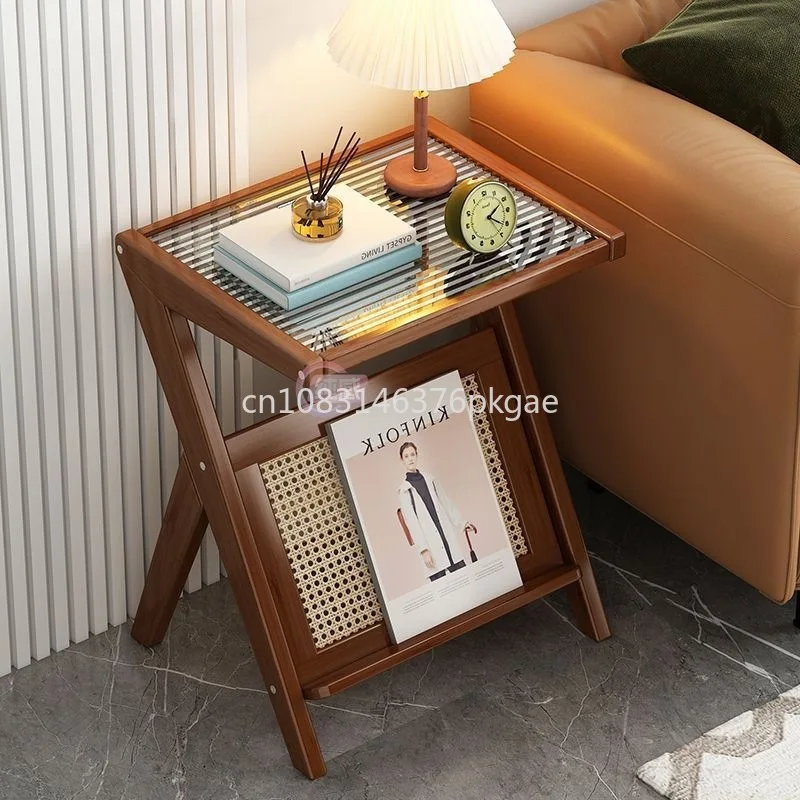 Bedside Glass Table Creatively Designed Corner Table Small Sofa Side Tea Table