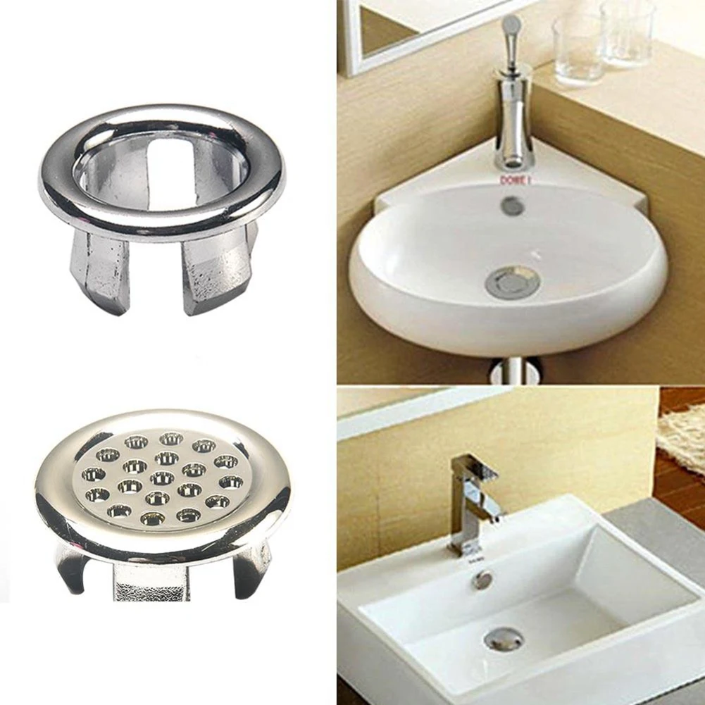 HOT 3 Bathtub Sink Ring Overflow Cover Spare Sink Basin Cover Bathroom Ceramic Basin Overflow Ring