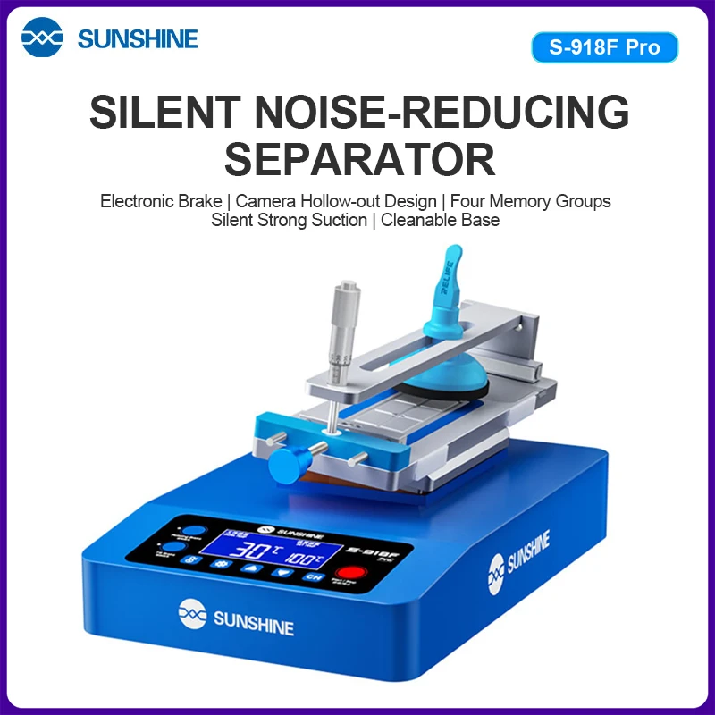 

SUNSHINE S-918F Pro Silent Noise-Reducing Separator Four Memory Groups Compatible with IP17 Series and Other Irregular Screens