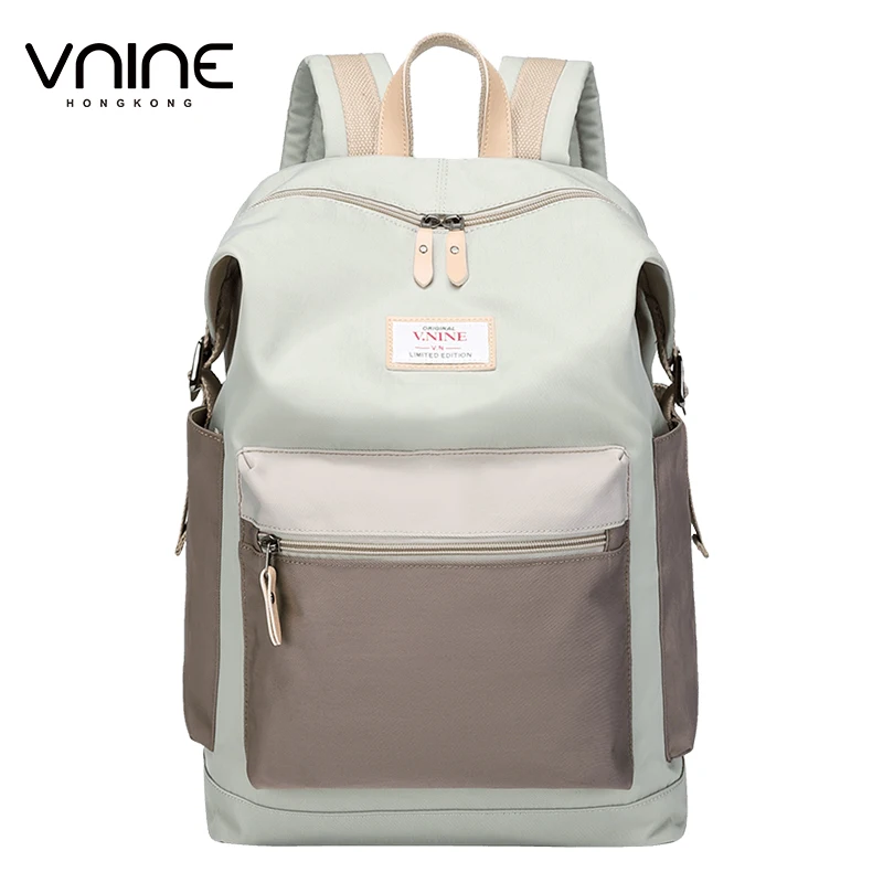 V.NINE Unisex Backpacks Nylon Laptop Backpack Women Business 14 inch Anti Theft Back Pack Men Light Waterproof Multiple Pockets