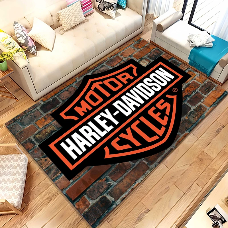 Tapis antidérapant rétro H-Harleys Racing Moto pour salon, tapis doux pour chambre à coucher, salle de jeux pour enfants, canapé, décoration intérieure, paillasson, cadeau