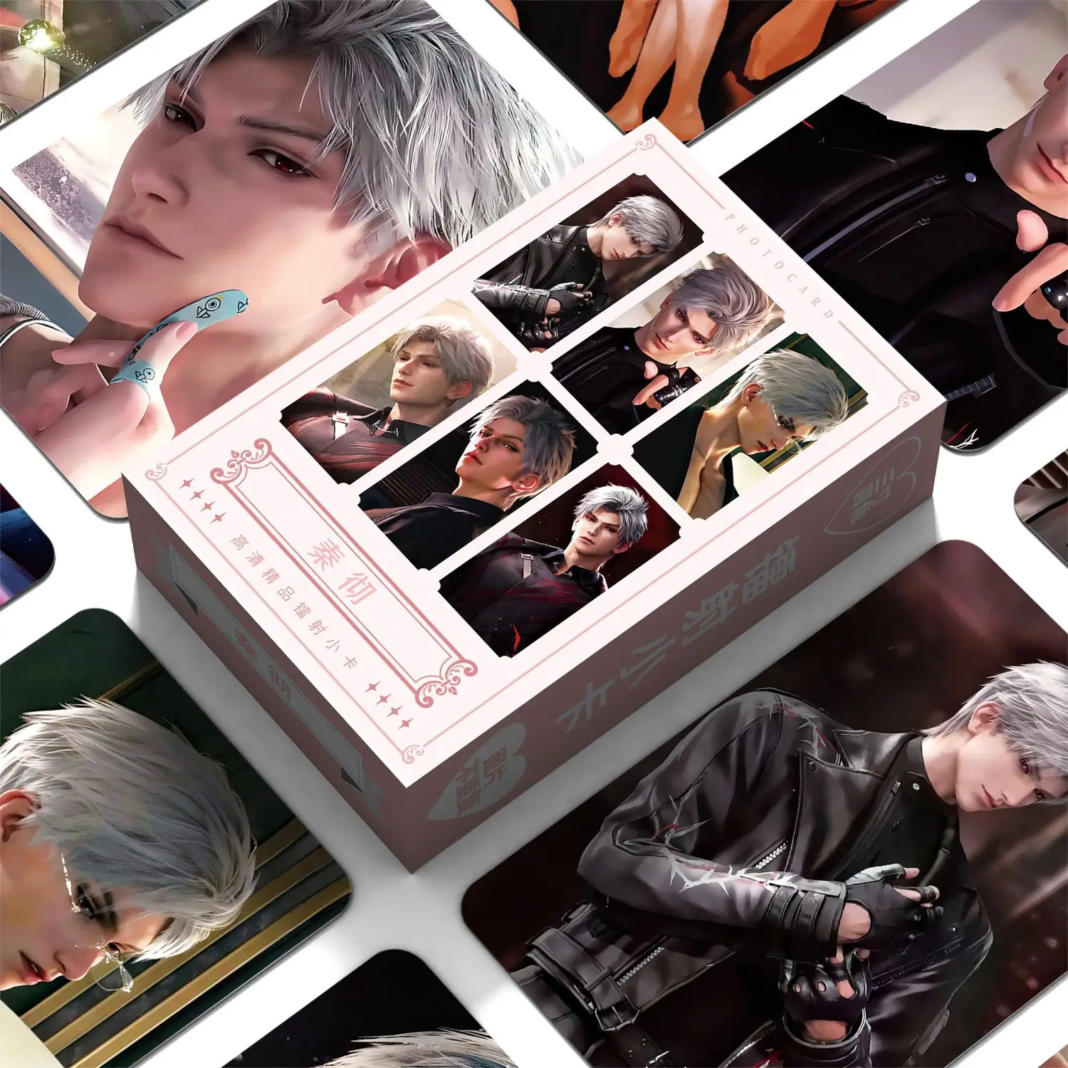 55 Pcs/Set Love And Deepspace Sylus Laser Lomo Card Game with HD Photocards for Qin Che Cosplay Gift Personal Character