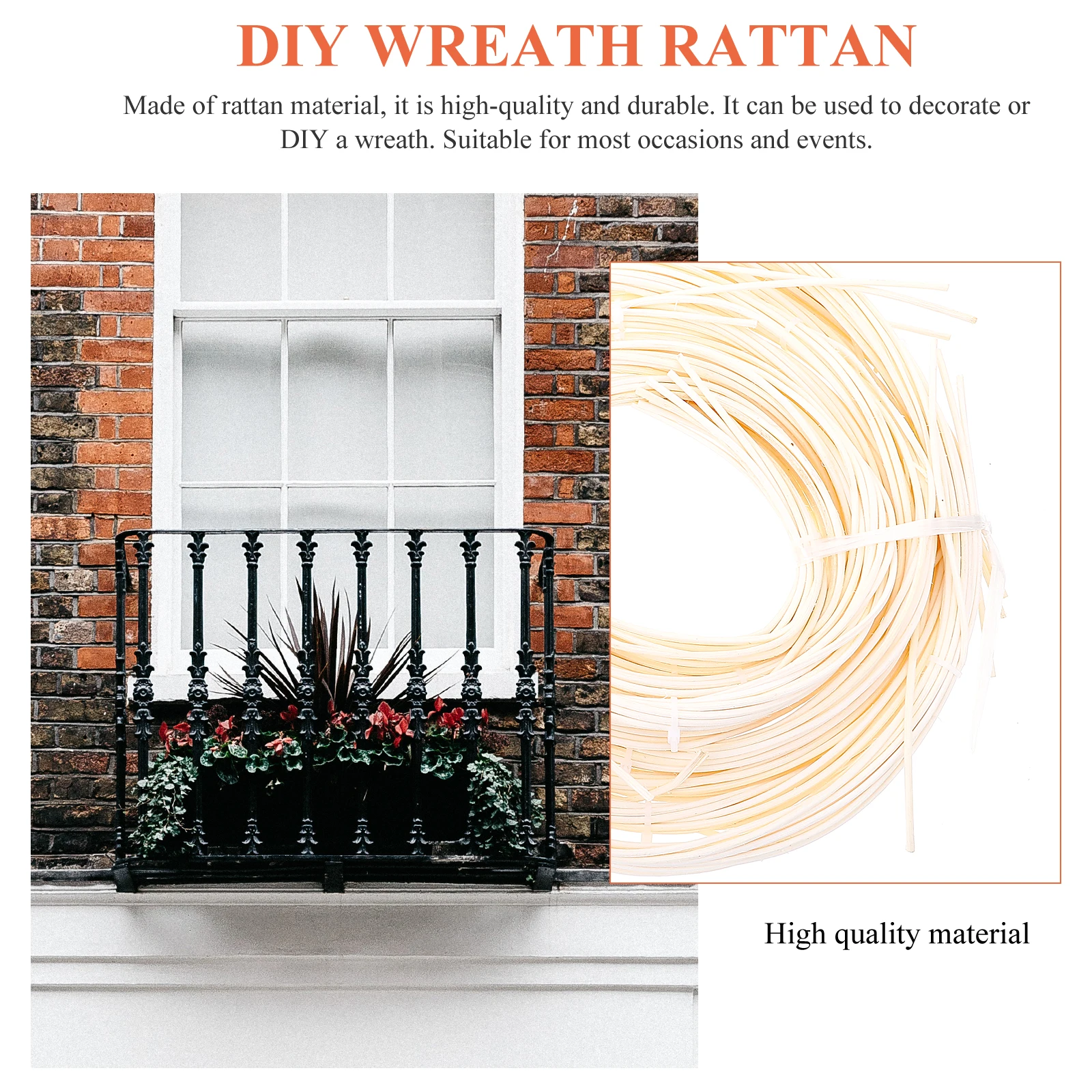 

2 Pcs Beige Rattan Vines Wreaths DIY Crafts Adorn Accessories Decorations Natural Lightweight Portable Snake Shape