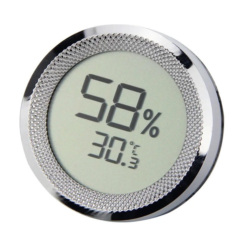 

Digital Cigar Hygrometer, Round Humidity Temperature Gauge for Cigar Box