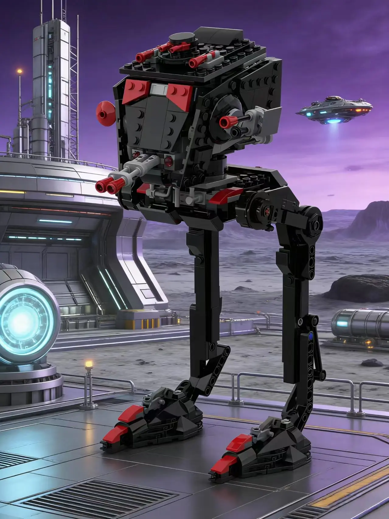 

Набор строительных блоков MOC: Темные роботы-воины AT-ST, развивающая игрушка для детей, подарок на праздники и вечеринки