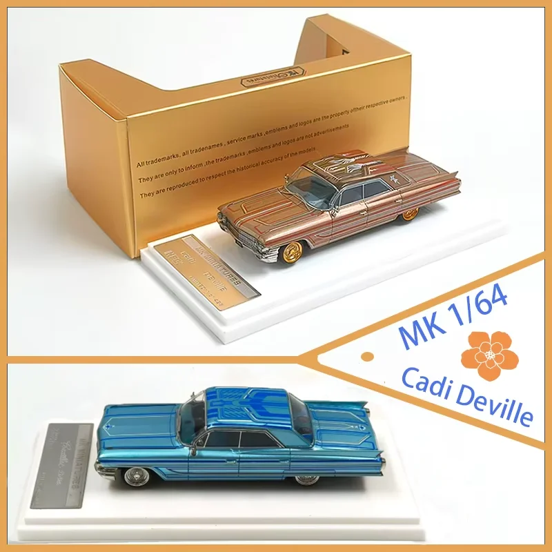 MK Diecast Alloy 1/64 Scale Cadi Deville Car Model Ornament Souvenir Display Collection Hobby Gift