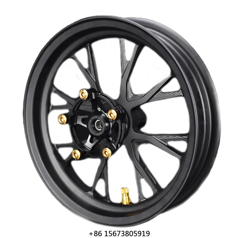 

12-Inch Forged Aluminum Alloy Wheels 2.5 Flower Drum Shaped New Condition for General and Electric Motorcycles