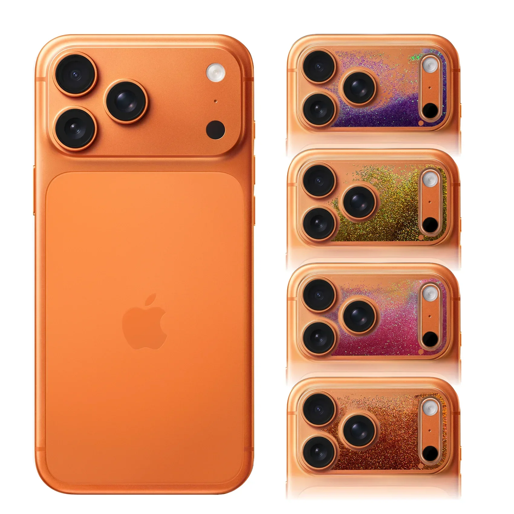 For iPhone 17 Pro/Pro Max Camera Dynamic Glitter Sand Camera Protector Cover Hollow Film Super Slim Lens Protector Cap Sticker