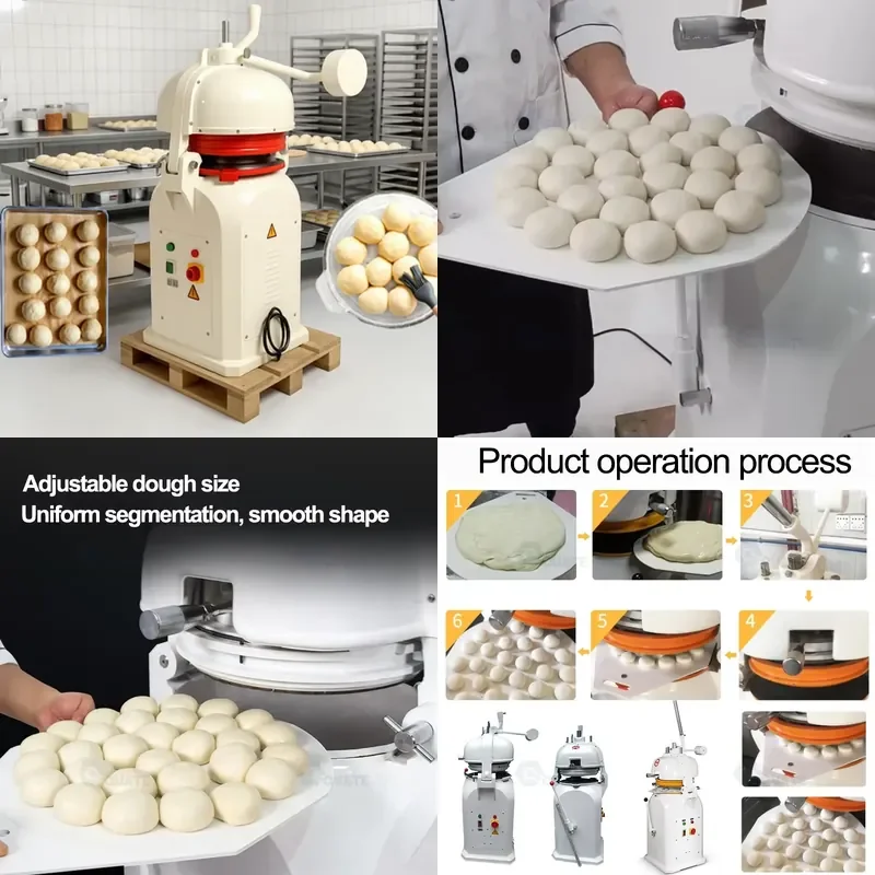Máquina Automática para Hacer Bolas Redondas 2026 CE, Boleadora y Divisora de Masa Semiautomática Italiana de 30-100g
