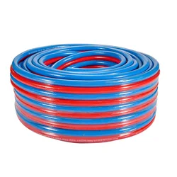 6mm Inner Diameter Pipe Oxygen Acetylene Hose Two-color Conjoined High Pressure Gas Welding Cutting Hose With Four Copper Joints