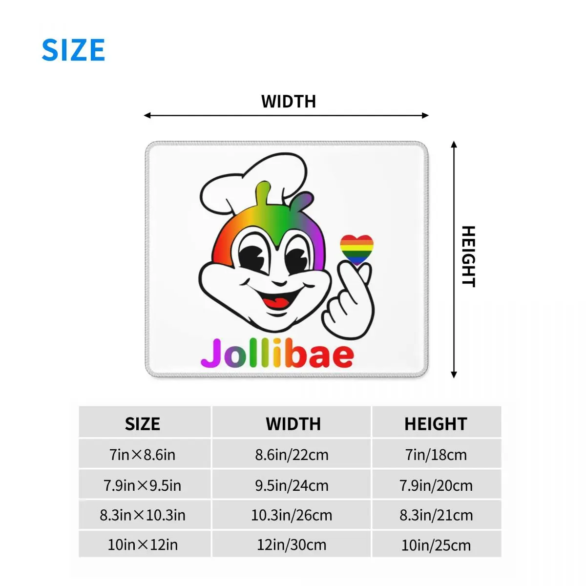 Alfombrilla de ratón JOLLI BAE PRIDE JOLLIBEE, alfombrilla para teclado de ordenador, alfombrilla para ratón, Gamer, PC, portátil, escritorio, accesorios de oficina, alfombrillas para mesa