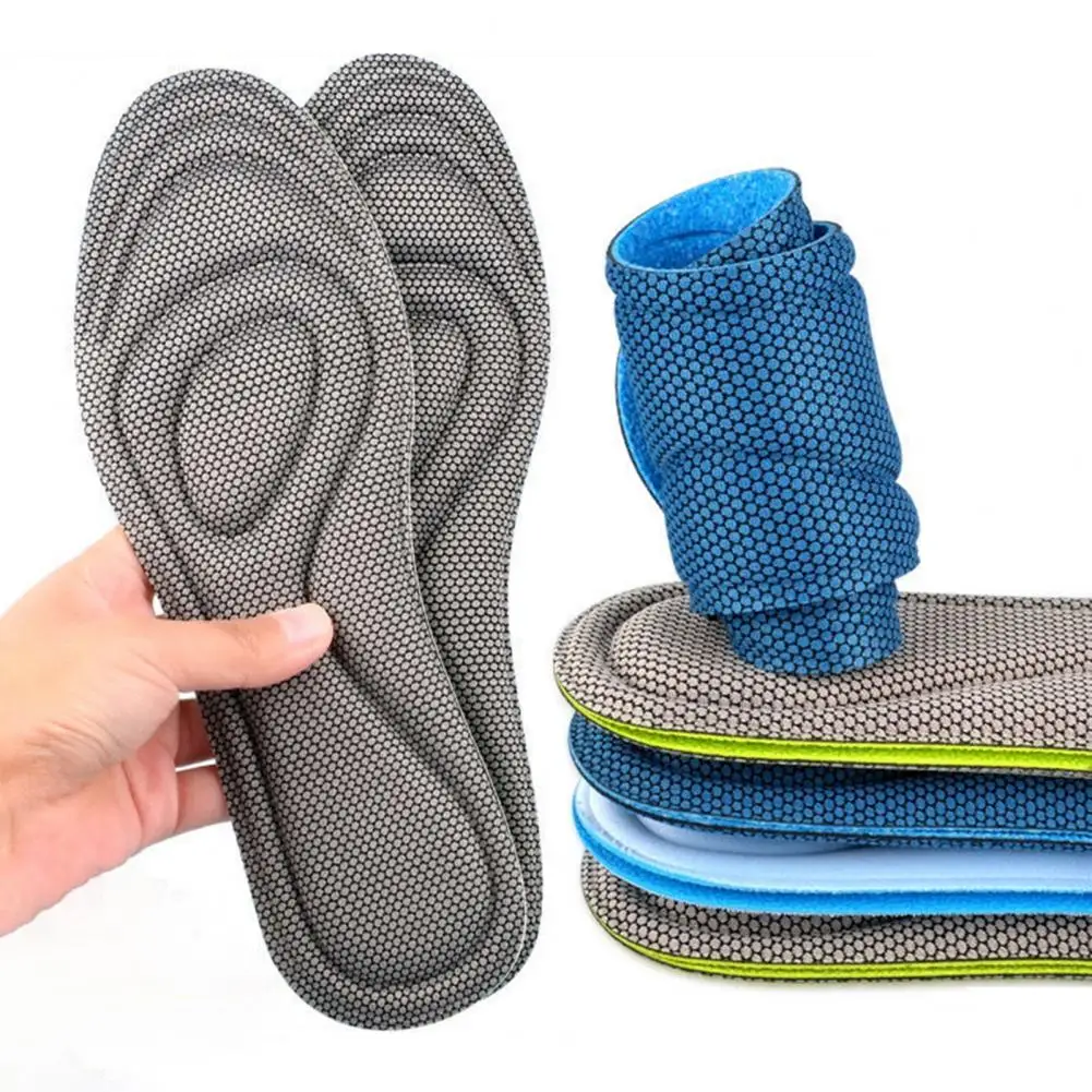 Universal Cropping Insoles 3D High Elasticity Anti-slip Soft Breathable Sweat Absorption Sponge Deodorant Insoles Sports