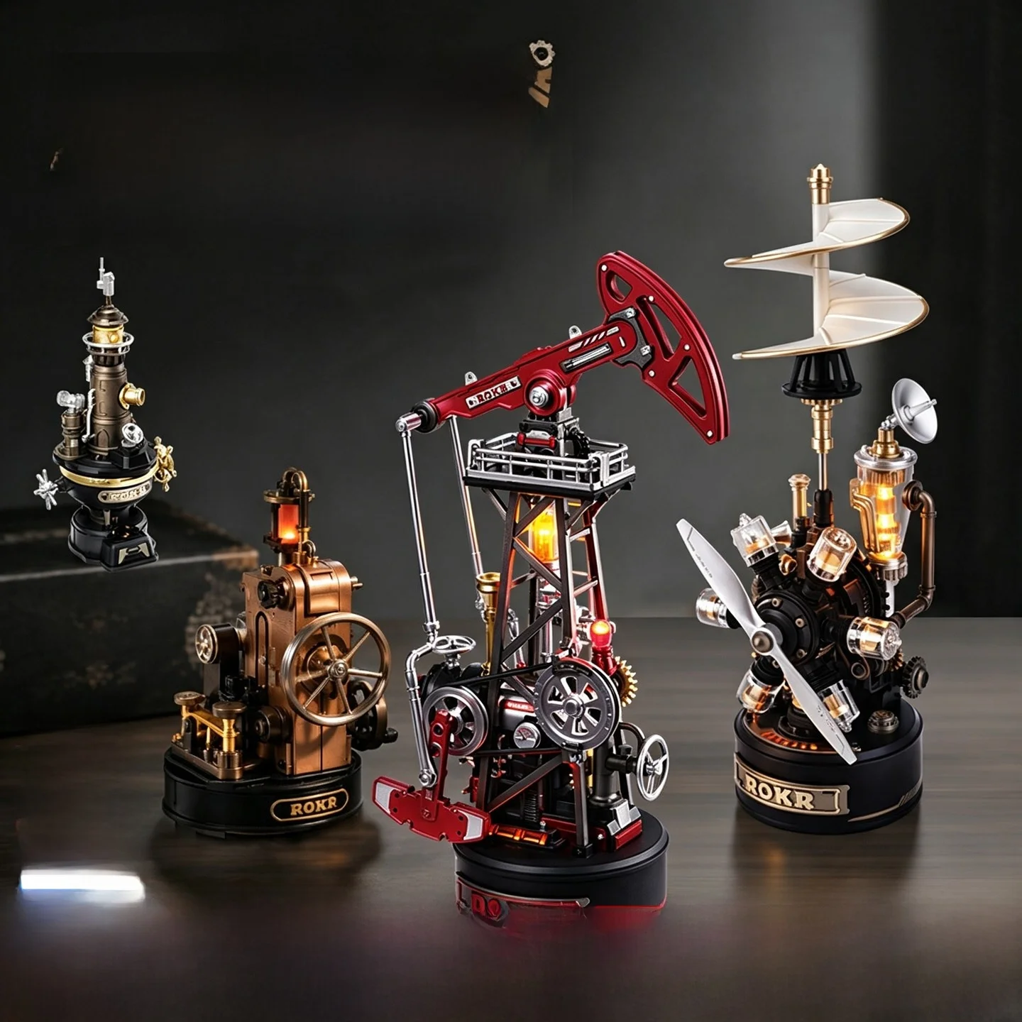 rokr-industrial-city-da-vinci-helicopter-morse-telegraph-building-blocks-assembly-model-mechanical-toy-gift-for-boys