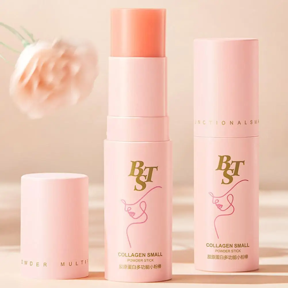 Pink Collagen Face Balm Stick, Collagen Wrinkle Bounce Multi Balm Stick Hydrating Moisturizing, Reduce Fine Lines, Firming Skin