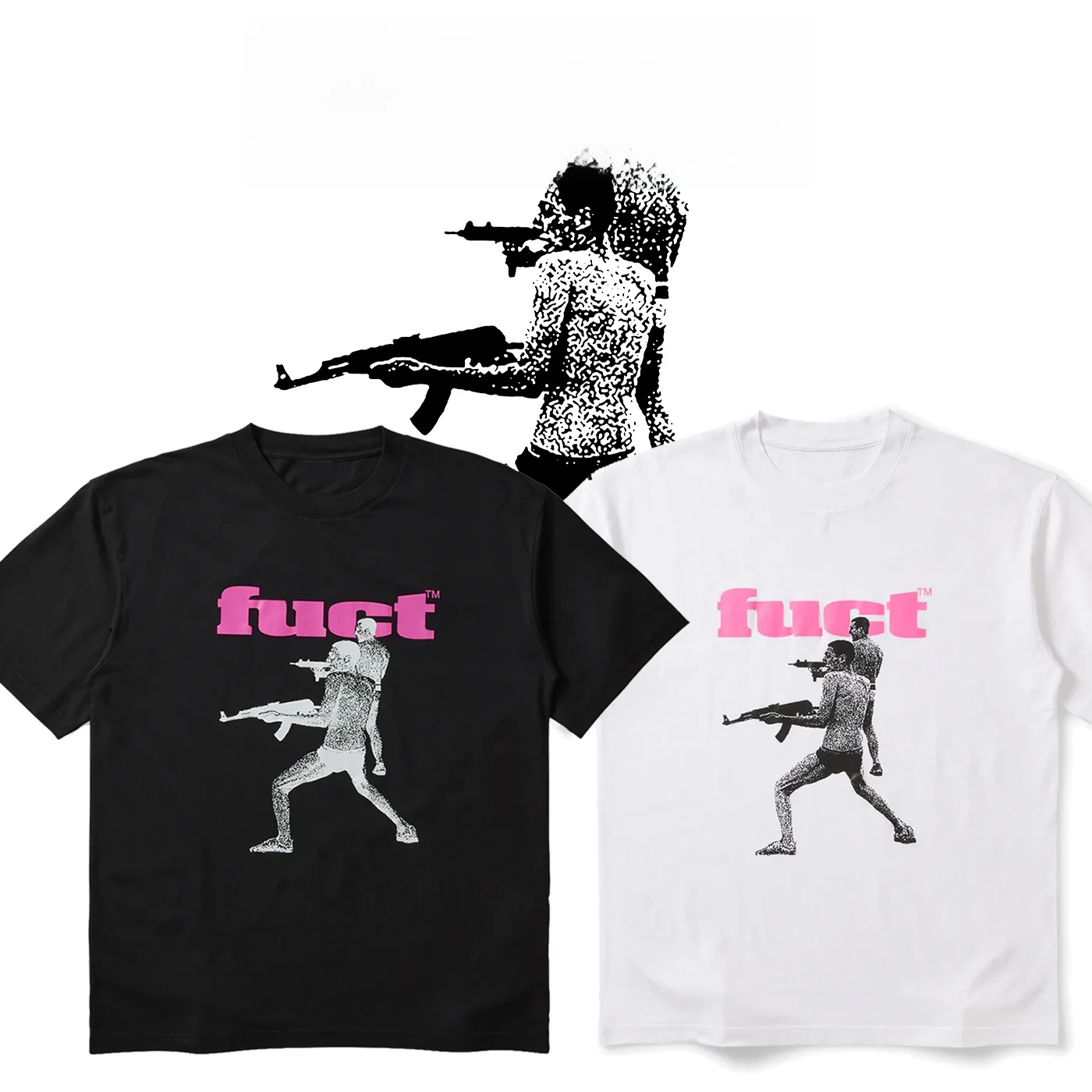 

Новая летняя футболка Fuct24 из плотного хлопка для уличной моды, универсальная молодежная футболка для скейтбординга с круглым вырезом