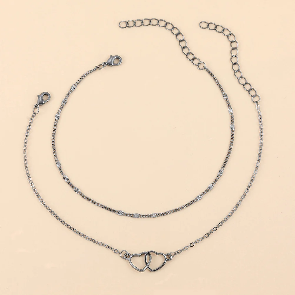 قطعتان من سوار القلب بتصميم بسيط وأساور متطابقة للأزواج، إكسسوار أنيق لحفلات العشاء، مريح للارتداء #6