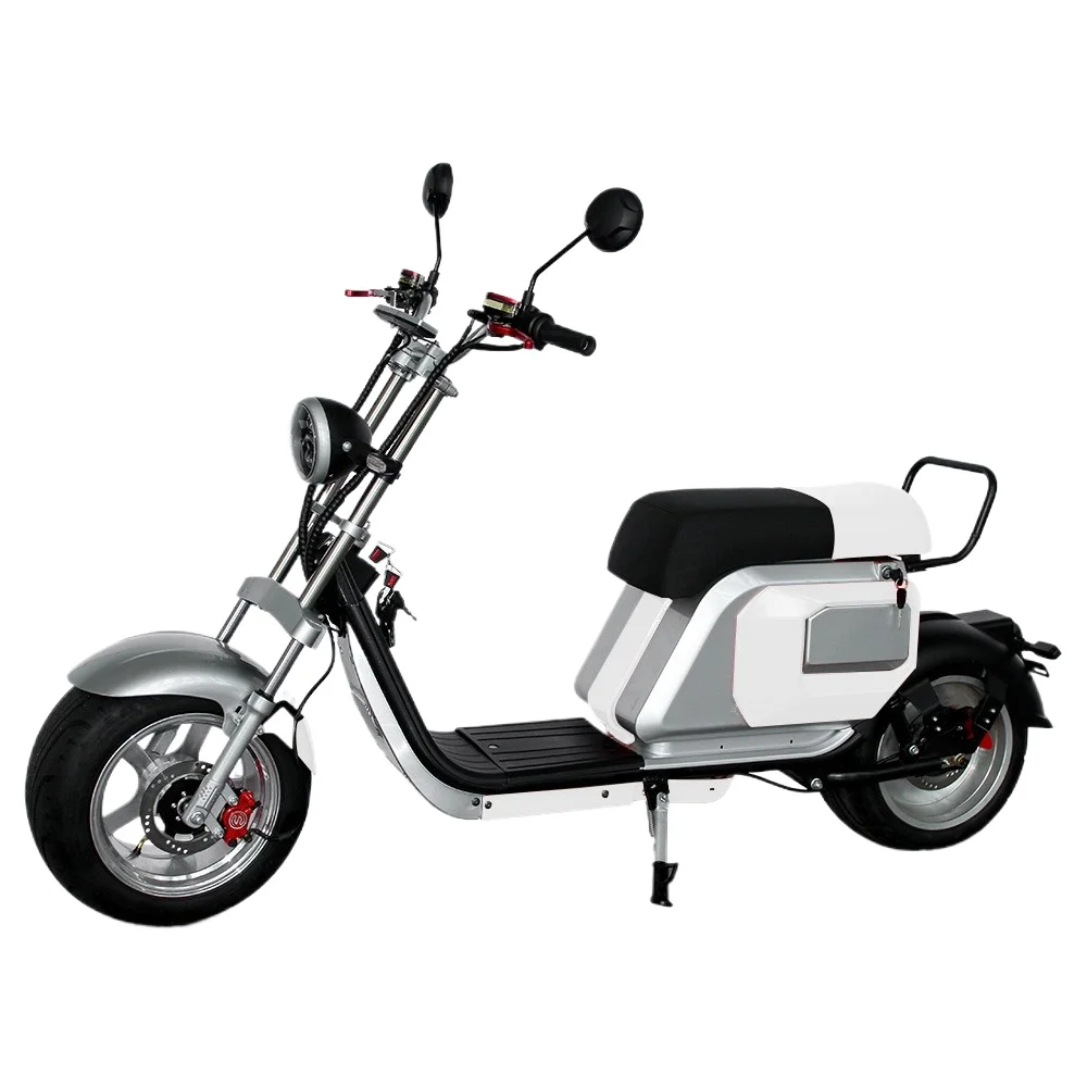 60V 2000W High Speed Double Shock Iron ABS Sensitive Thumb Throttle Electric Scooter for Brazil Outdoor Riding Harley