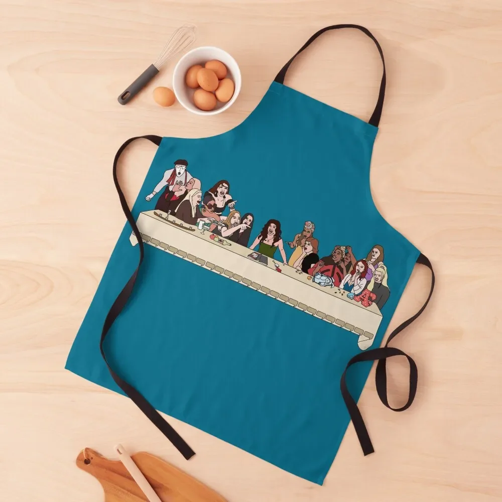 

The Last Supper of the Real Housewives Apron barber uniform for kitchen useful work ladies Household Items Useful Apron